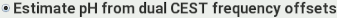 Button to estimate pH from two different offset frequencies