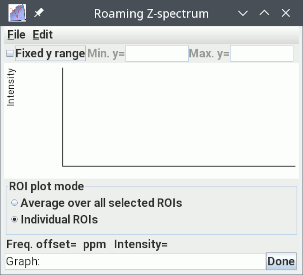 Dialog that will show the roaming Z-spectrum